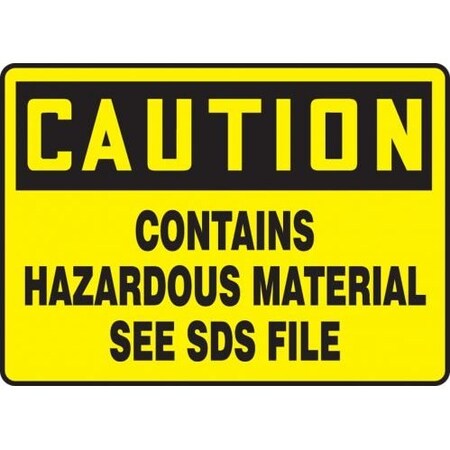 OSHA CAUTION SAFETY SIGN CONTAINS MCHM601VS